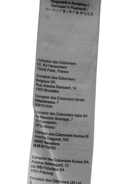 Comptoir Des Cotonniers Womens Black Dress Pants Polyester Zip Size S