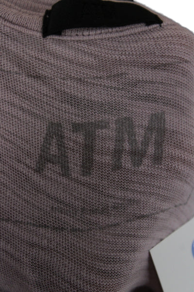 ATM Womens Pink Cotton Basic Crew Neck Short Sleeve T-Shirt Size XS