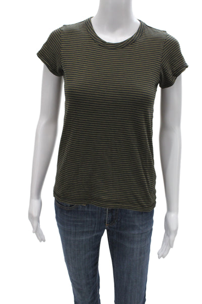 Rag & Bone Women Striped Cotton Crew Neck Short Sleeve T-Shirt Size XS