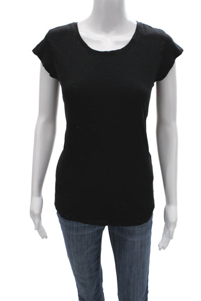 Soft Joie Womens Basic Scoop Neck Cotton Short Sleeve T-Shirt Size XS