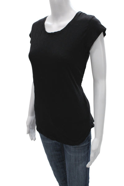 Soft Joie Womens Basic Scoop Neck Cotton Short Sleeve T-Shirt Size XS