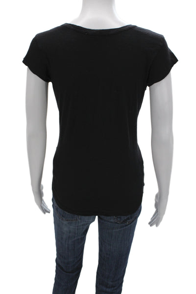 Soft Joie Womens Basic Scoop Neck Cotton Short Sleeve T-Shirt Size XS