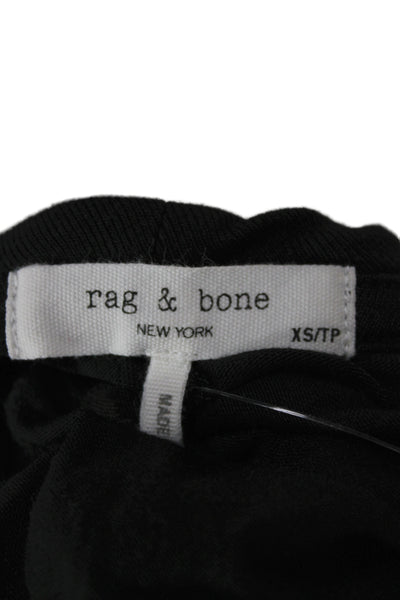 Rag & Bone Women Black Leopard Crewneck Tee Short Sleeve Size XS