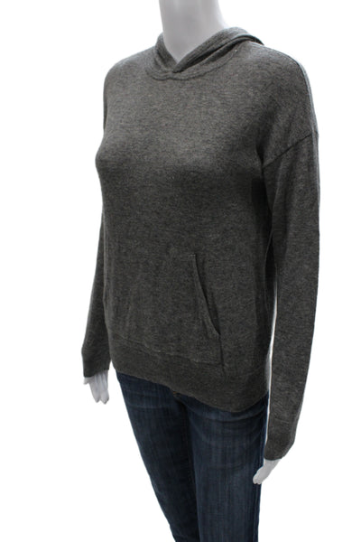 Theory Womens Pullover Sweater V-Neck Gray Nylon Long Sleeve Size PP