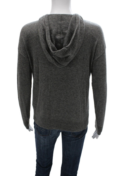 Theory Womens Pullover Sweater V-Neck Gray Nylon Long Sleeve Size PP