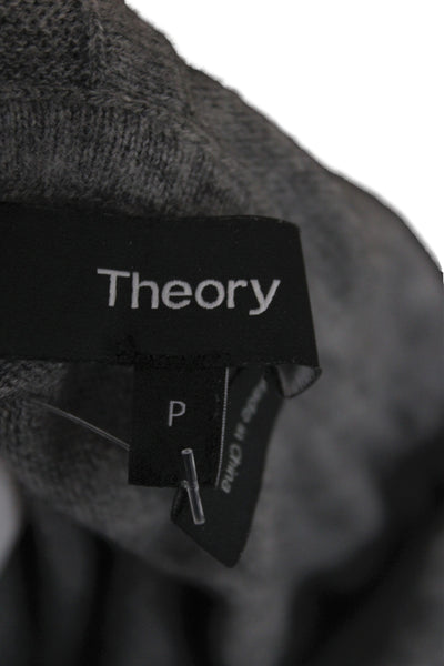 Theory Womens Pullover Sweater V-Neck Gray Nylon Long Sleeve Size PP
