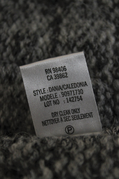 Theory Women Gray Merino Wool Collared Cardigan Long Sleeve Size PP