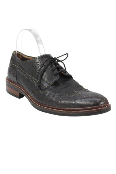 Cole Haan Mens Leather Lace Up Oxford Dress Shoes Black Size 8 Medium