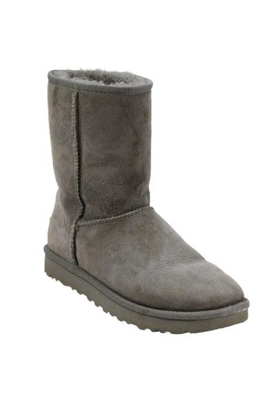 Ugg Womens Shearling Classic Short Winter Ankle Boots Grey Size 7
