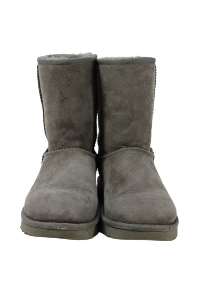 Ugg Womens Shearling Classic Short Winter Ankle Boots Grey Size 7