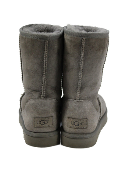 Ugg Womens Shearling Classic Short Winter Ankle Boots Grey Size 7
