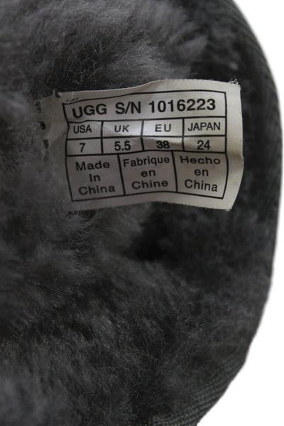 Ugg Womens Shearling Classic Short Winter Ankle Boots Grey Size 7