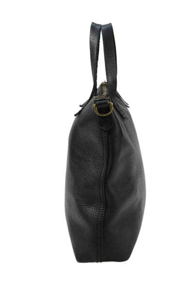 Madewell Womens Pebbled Leather Crossbody Shoulder Handbag Black