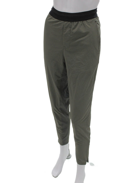 Everlane Mens Track Pants Green Nylon Pull On Athleisure Size 3