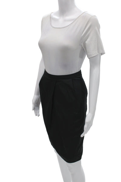 S Max Mara Womens Tulip Skirt Black Polyester Knee Length Size 10