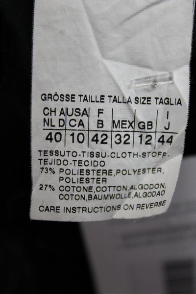 S Max Mara Womens Tulip Skirt Black Polyester Knee Length Size 10
