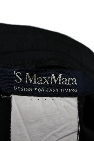 S Max Mara Womens Tulip Skirt Black Polyester Knee Length Size 10