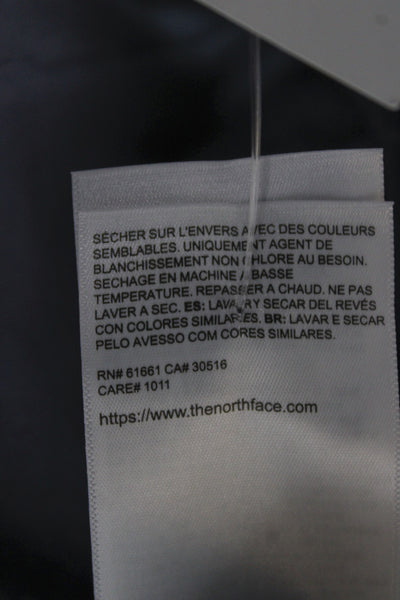 The North Face Mens Pullover Hoodie Blue Cotton Blend Hooded Drawstring Size M