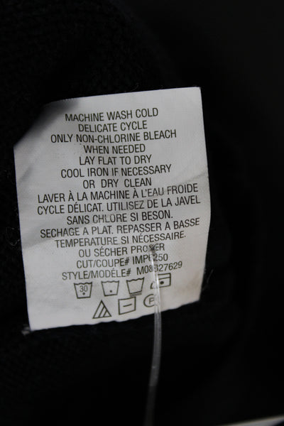 Vince Mens Pullover Sweater Black 100% Cotton Crew Neck Long Sleeve Size M