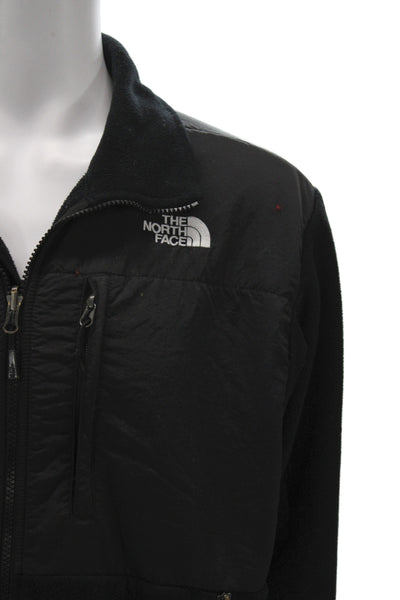 The North Face Mens Fleece Jacket Black Polyester Zip Size M