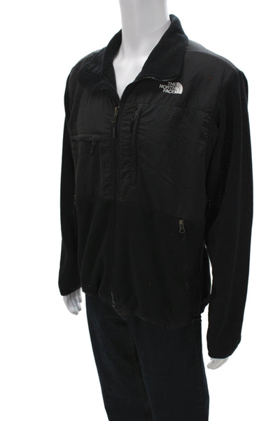 The North Face Mens Fleece Jacket Black Polyester Zip Size M
