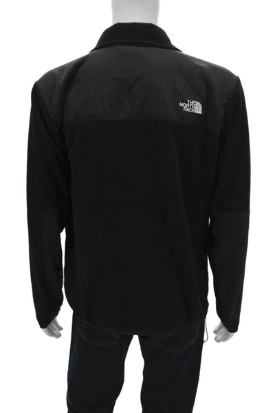 The North Face Mens Fleece Jacket Black Polyester Zip Size M
