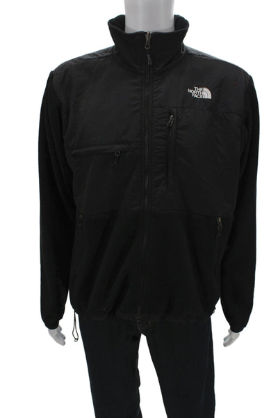 The North Face Mens Fleece Jacket Black Polyester Zip Size M