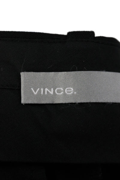 Vince Women Dress Pants Black Wool Zip Closure Size 2