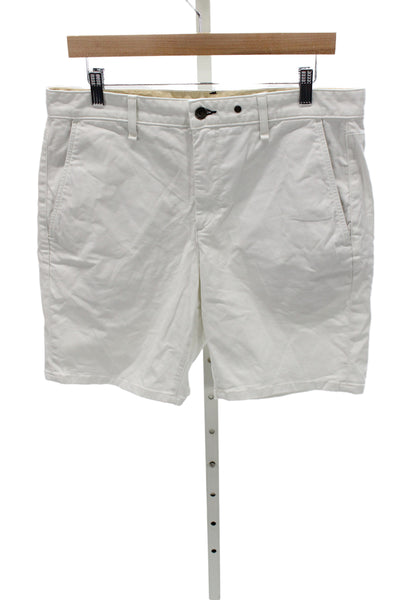 Rag & Bone Mens Chino Shorts White Cotton Button Size 33