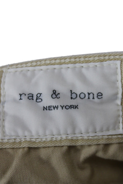 Rag & Bone Mens Chino Shorts White Cotton Button Size 33