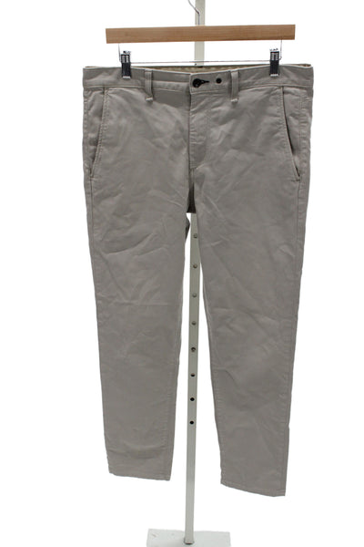 Rag & Bone Mens Chino Pants Gray Cotton Blend Button Size 33