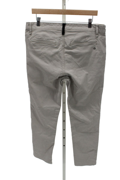 Rag & Bone Mens Chino Pants Gray Cotton Blend Button Size 33