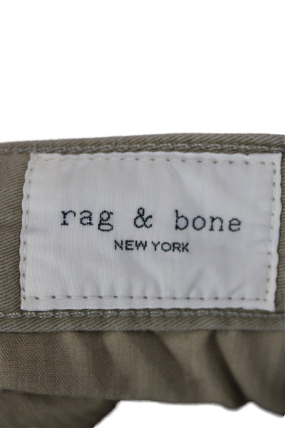 Rag & Bone Mens Chino Pants Gray Cotton Blend Button Size 33