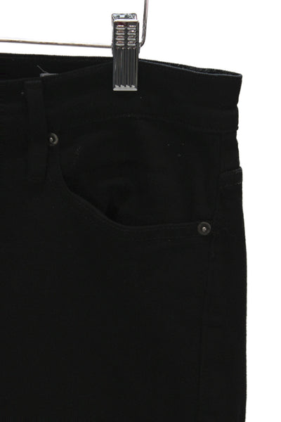 Frame Denim Mens Black Straight Jeans Designer Button Size 32