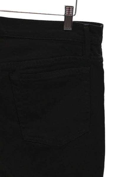 Frame Denim Mens Black Straight Jeans Designer Button Size 32