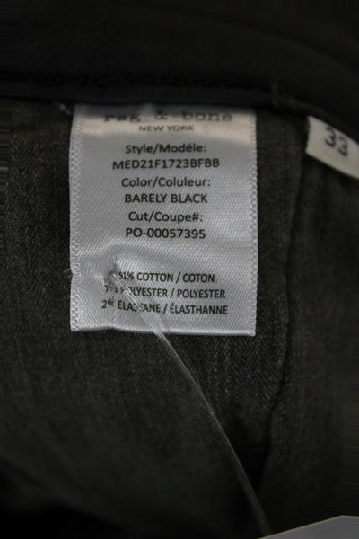 Rag & Bone Mens Chino Pants Black Cotton Button Size 33