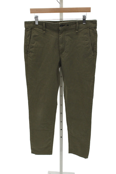 Rag & Bone Mens Chino Pants Green Cotton Military Inseam 28 Size 33
