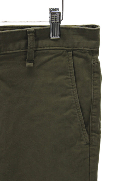 Rag & Bone Mens Chino Pants Green Cotton Military Inseam 28 Size 33