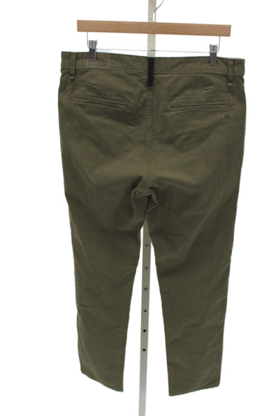 Rag & Bone Mens Chino Pants Green Cotton Military Inseam 28 Size 33
