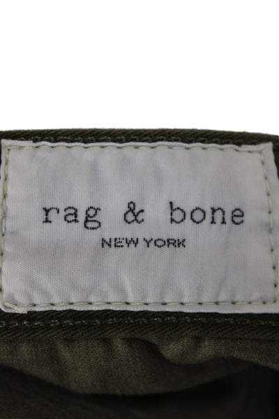 Rag & Bone Mens Chino Pants Green Cotton Military Inseam 28 Size 33