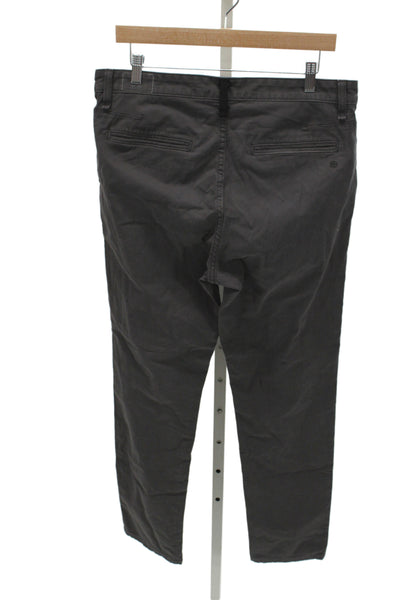 Rag & Bone Mens Chino Pants Gray Cotton Button Inseam 28 Size 33