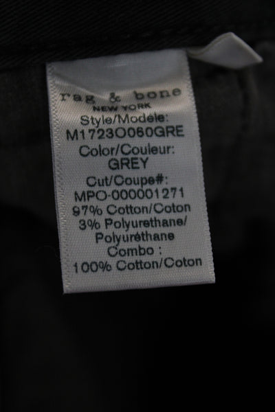 Rag & Bone Mens Chino Pants Gray Cotton Button Inseam 28 Size 33