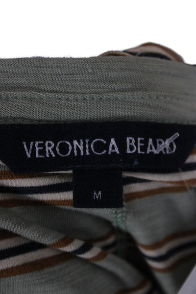 Veronica Beard Women Striped Pima Cotton Sleeveless Crewneck Tee Multi Size M