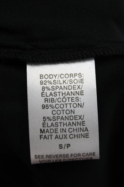 Cami NYC Womens Silk Cargo Pants Black Drawstring Size S
