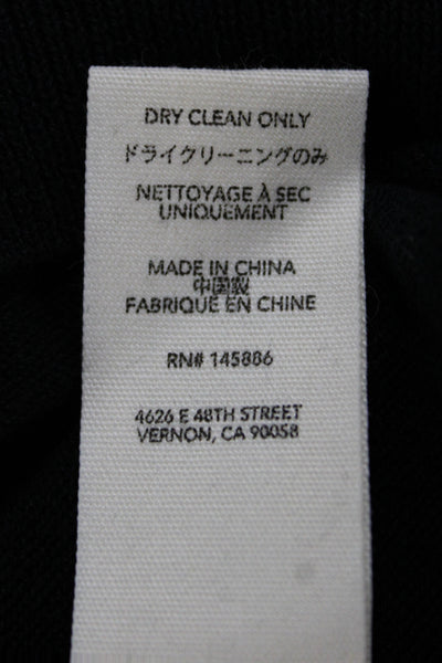 The Great Women Henley Sweater Black 100% Cotton Round Neck Long Sleeve Size 2