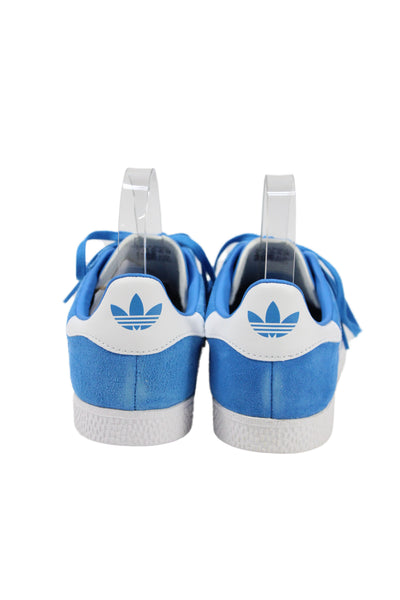 Adidas Womens Gazelle Low Top Athletic Sneakers White Blue Size 6