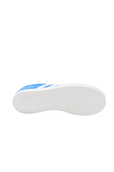Adidas Womens Gazelle Low Top Athletic Sneakers White Blue Size 6