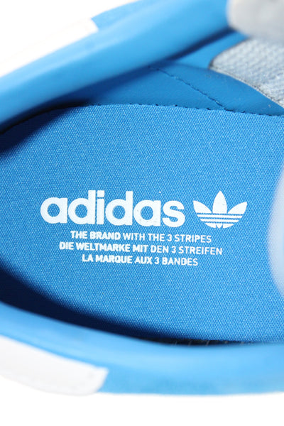 Adidas Womens Gazelle Low Top Athletic Sneakers White Blue Size 6
