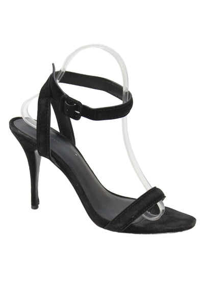 Alexander Wang Womens Suede Slingbacks Sandal Heels Black Size 38 8