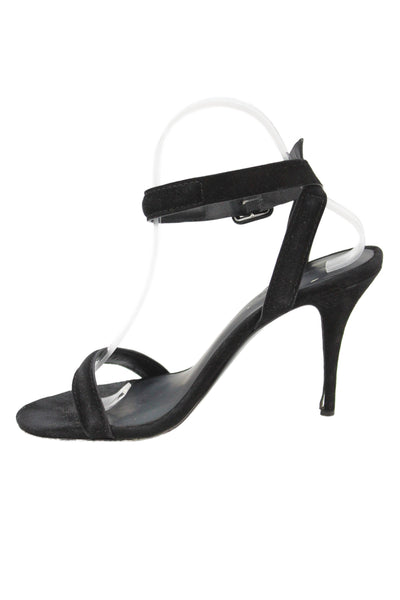 Alexander Wang Womens Suede Slingbacks Sandal Heels Black Size 38 8